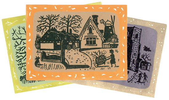 Chris Brown linocut