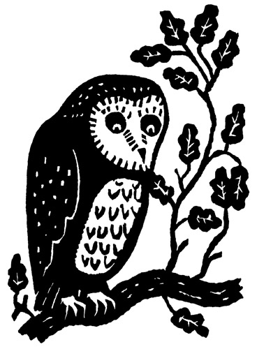 Christopher Brown - Owl - linocut print